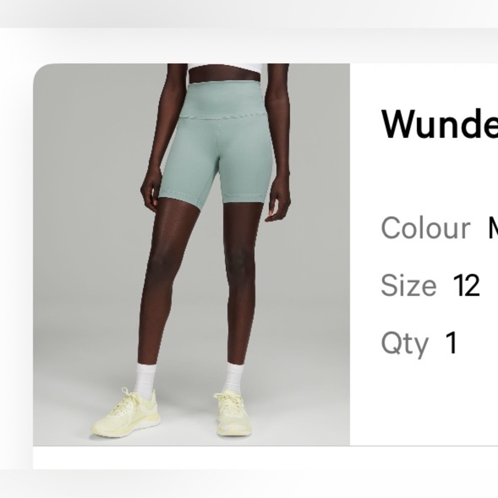 New Lululemon Wunder Train HR Shorts 6” size 12 Crater Blue